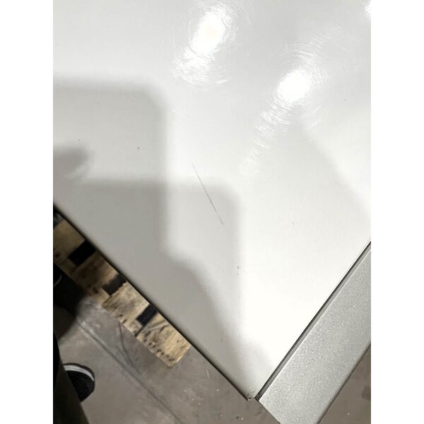 Scratch and Dent Avantco CFM3 White Customizable Countertop Display Freezer with Swing Door