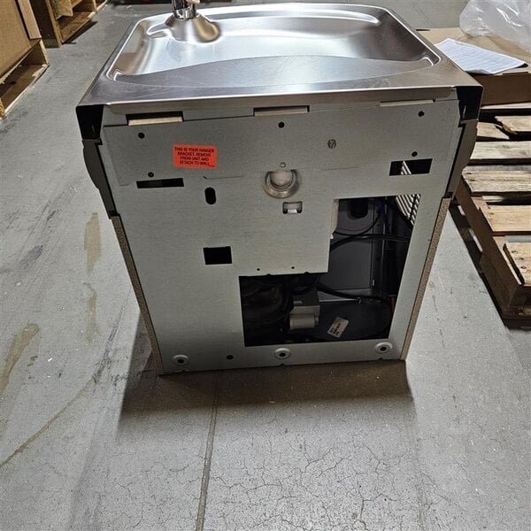 Scratch and Dent Zurn Elkay EZS8L Light Gray Granite 8 GPH Wall Mount Non-Filtered Drinking Fountain with Extra Deep Basin and Vinyl Finish - 115V - Chilled