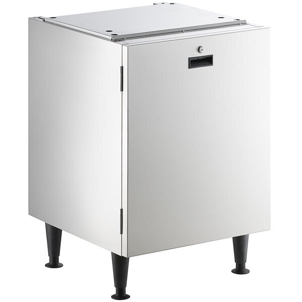 Scratch and Dent Scotsman HST21-A 21 1/2" x 23 3/4" Enclosed Stainless Steel Ice Dispenser Stand with Door