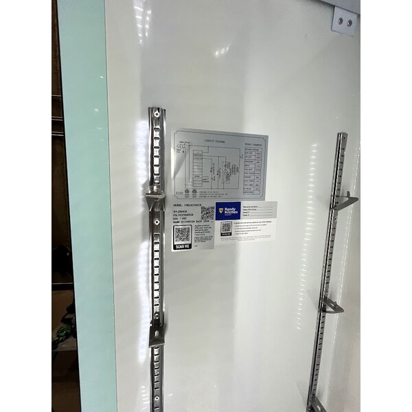 Scratch and Dent Avantco GDC-15-HC 25 5/8" Black Customizable Swing Glass Door Merchandiser Refrigerator with LED Lighting