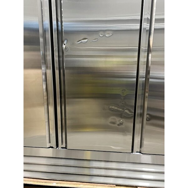 Scratch and Dent Avantco SS-3R-HC 81 5/16" Stainless Steel Solid Door Reach-In Refrigerator