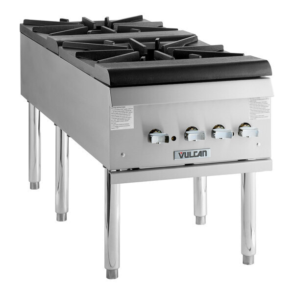 Scratch and Dent Vulcan VSP200F Natural Gas 2 Burner Stock Pot Range - 220,000 BTU