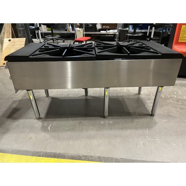 Scratch and Dent Vulcan VSP200F Natural Gas 2 Burner Stock Pot Range - 220,000 BTU