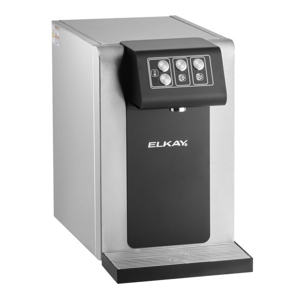 Scratch and Dent Zurn Elkay DSBSH130UVPC Stainless Steel 1.5 GPH Countertop Filtered Water Dispenser with Hot, Chilled, and Sparkling Water Options - 115V