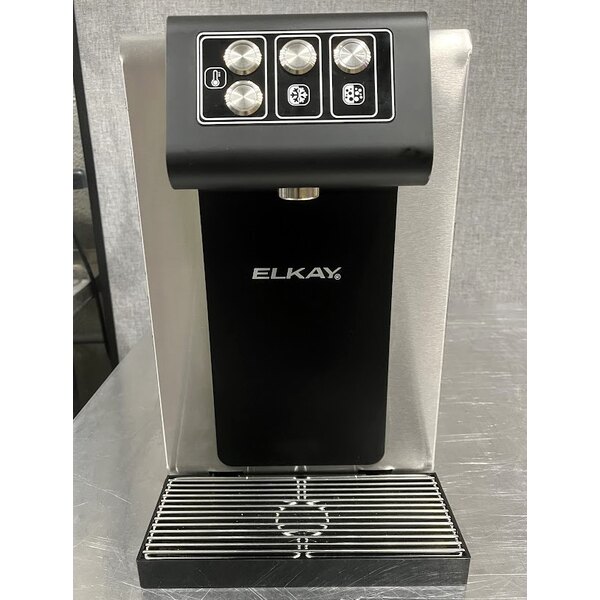 Scratch and Dent Zurn Elkay DSBSH130UVPC Stainless Steel 1.5 GPH Countertop Filtered Water Dispenser with Hot, Chilled, and Sparkling Water Options - 115V