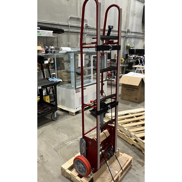 Scratch and Dent Wesco Industrial Products 1,800 lb. 27" x 17" x 78" Heavy-Duty Appliance Hand Truck with 24" Nose Plate and Wheel Lock 230075