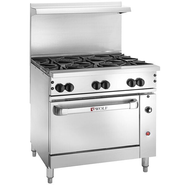 Scratch and Dent Wolf by Vulcan C36S-6BN Challenger XL Series Natural Gas 36" Manual Range with 6 Burners and Standard Oven - 215,000 BTU