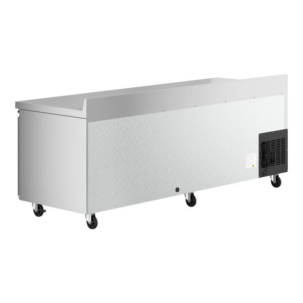 Scratch and Dent Avantco SS-WD-3R 93" Stainless Steel Extra Deep Worktop Refrigerator with 3 1/2" Backsplash