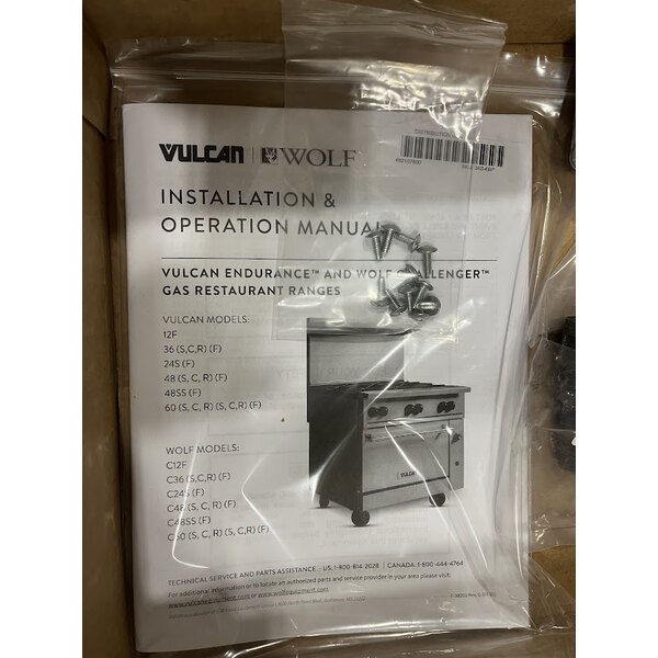 Scratch and Dent Vulcan 36S-6BP Endurance 6 Burner 36" Liquid Propane Range with Standard Oven Base - 215,000 BTU