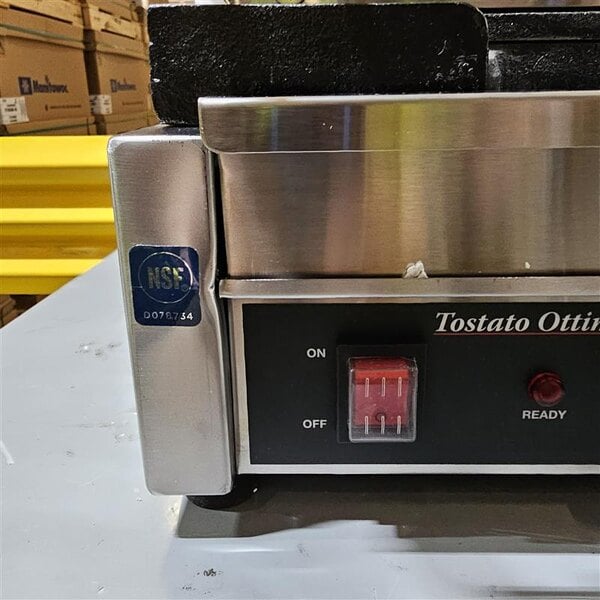 Scratch and Dent Waring WFG300 Tostato Ottimo Smooth Top & Bottom Dual Panini Sandwich Grill - 17" x 9 1/4" Cooking Surface - 240V, 3120W