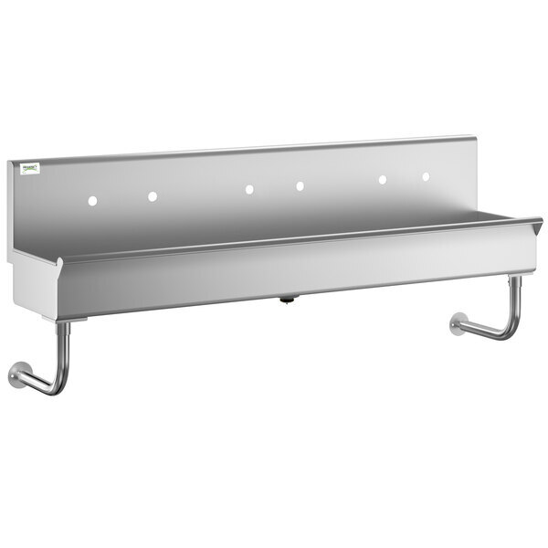 Scratch and Dent Regency Wall-Mounted 72" x 17 1/2" Hand Sink for (3) 8" Center Faucets