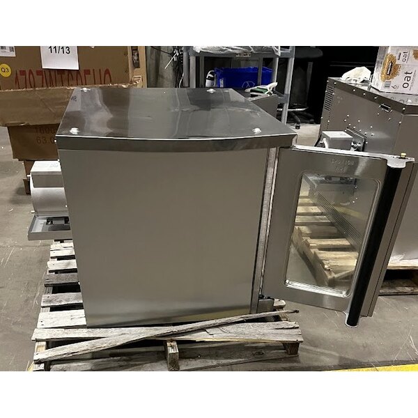 Scratch and Dent Cooking Performance Group FEC-200-BK Double Deck Standard Depth Full Size Electric Convection Oven - 208V, 1 Phase, 11 kW