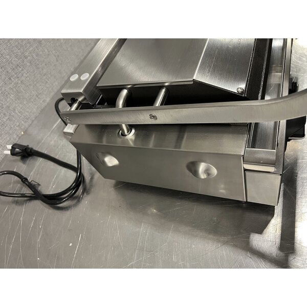 Scratch and Dent Vollrath PSG4-DF208240 Double Cast Iron Panini Grill with Smooth Plates - 19" x 9" Cooking Surface - 208/240V, 2700/3600W
