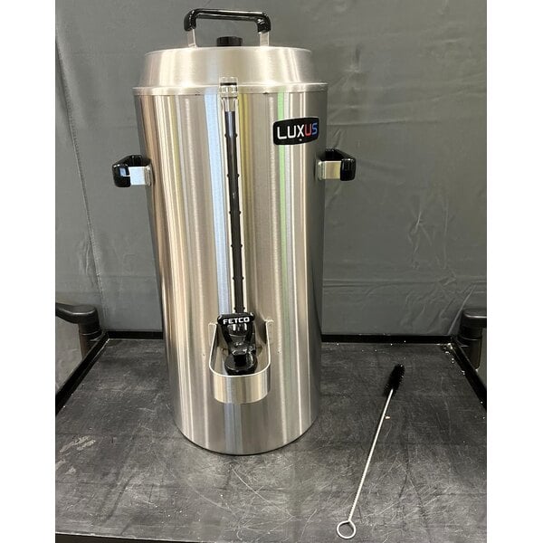 Scratch and Dent Fetco TPD-30 Luxus Stainless Steel 3 Gallon Coffee Dispenser
