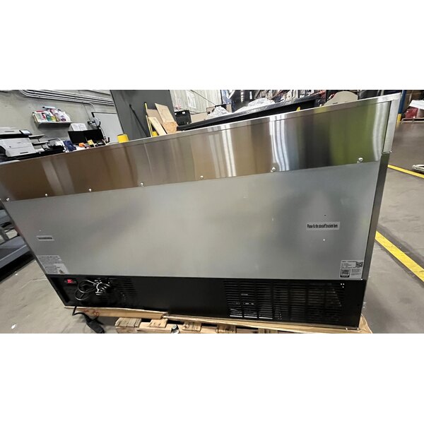 Scratch and Dent Avantco SS-WT-60R-HC 60" Two Door Worktop Refrigerator with 3 1/2" Backsplash