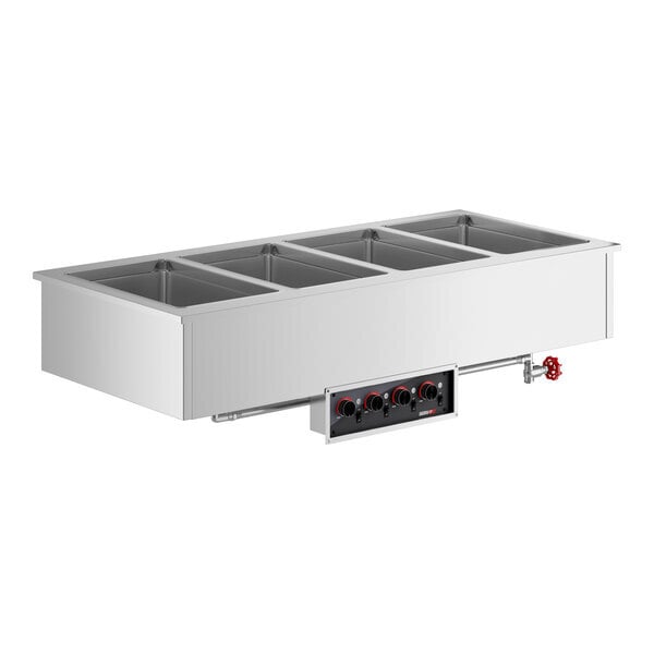 Scratch and Dent ServIt SDW-4H Four Pan Full Size Insulated Drop-In Hot Food Well - 208/240V