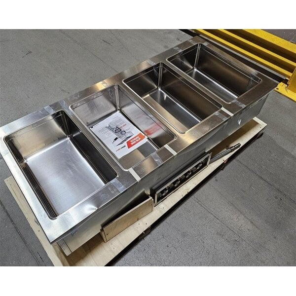 Scratch and Dent ServIt SDW-4H Four Pan Full Size Insulated Drop-In Hot Food Well - 208/240V