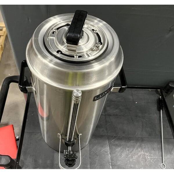 Scratch and Dent Fetco TPD-30 Luxus Stainless Steel 3 Gallon Coffee Dispenser