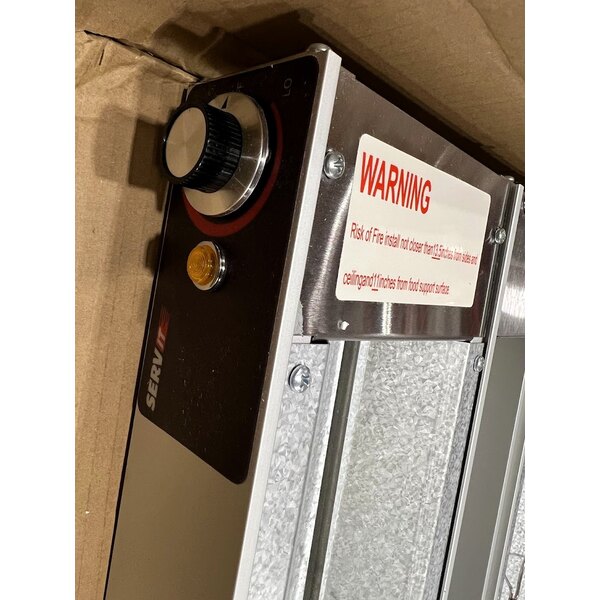 Scratch and Dent ServIt 48" Double Strip Warmer with Dual Adjustable Infinite Controls - 120V, 1,900W