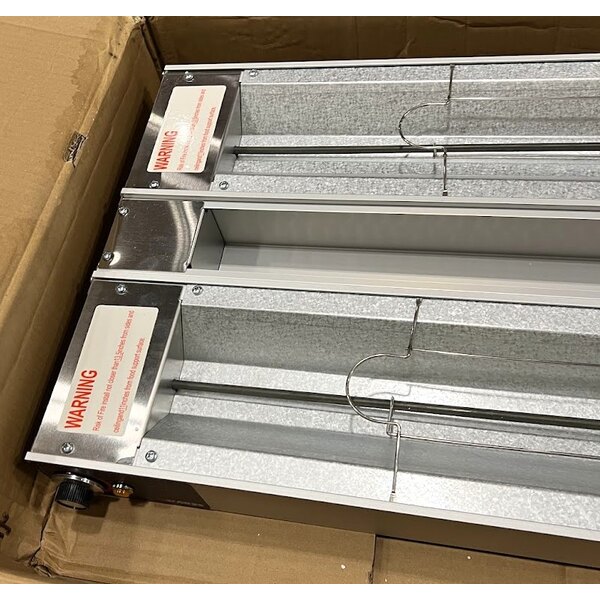 Scratch and Dent ServIt 48" Double Strip Warmer with Dual Adjustable Infinite Controls - 120V, 1,900W