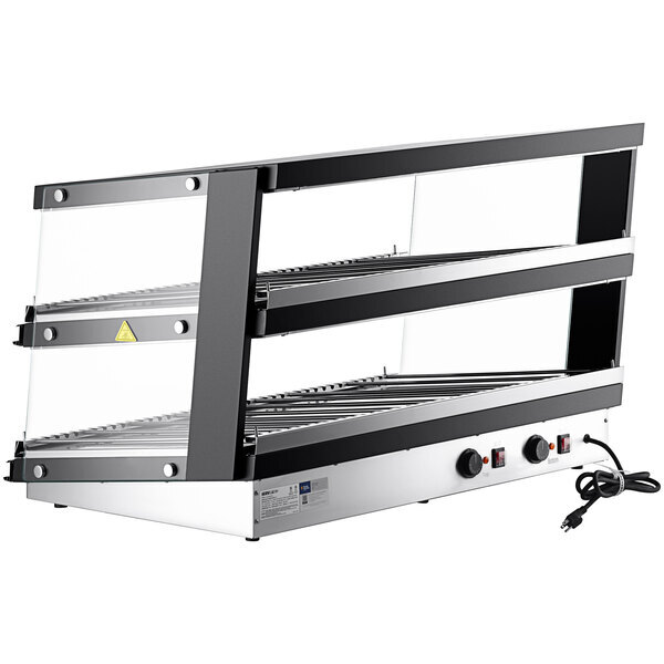 Scratch and Dent ServIt OAM-121D 42" Full Service Slanted 2-Shelf Countertop Heated Display Merchandiser - 1860W, 120V