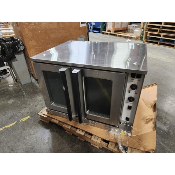 Scratch and Dent Cooking Performance Group FEC-200-DK Double Deck Standard Depth Full Size Electric Convection Oven - 240V, 1 Phase, 11.9 kW