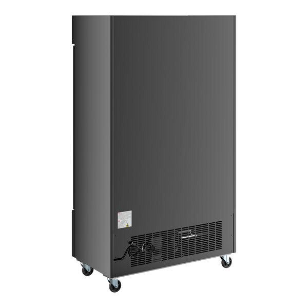 Scratch and Dent Avantco GDC-40-HC 48" Black Customizable Swing Glass Door Merchandiser Refrigerator with LED Lighting