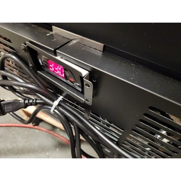 Scratch and Dent Avantco UDD-1-HC Triple Tap Kegerator Beer Dispenser - Black, (1) 1/2 Keg Capacity