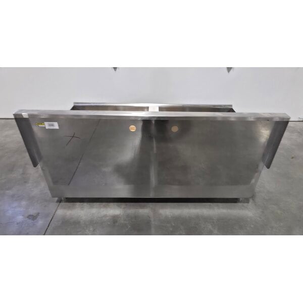 Scratch and Dent Steelton 24" x 24" x 14" Two-Compartment Utility Sink for (1) 8" Center Faucet