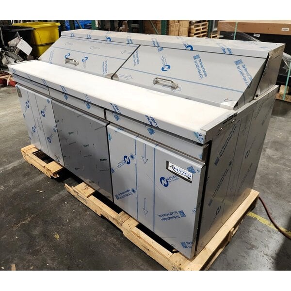 Scratch and Dent Avantco A Plus APST-72 72" 3 Door Stainless Steel Refrigerated Sandwich / Salad Prep Table