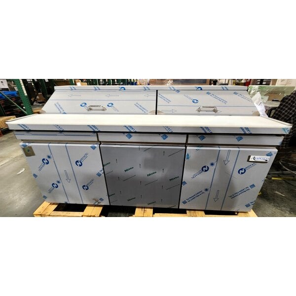 Scratch and Dent Avantco A Plus APST-72 72" 3 Door Stainless Steel Refrigerated Sandwich / Salad Prep Table