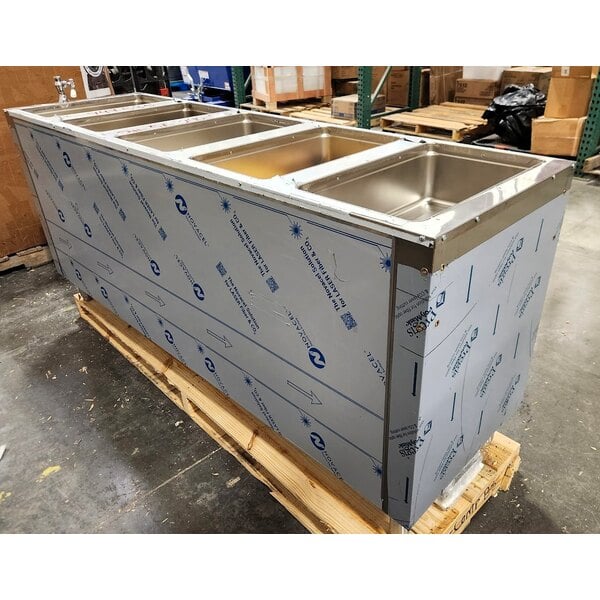 Scratch and Dent Advance Tabco SW-5E-240-BS Five Pan Electric Hot Food Table with Enclosed Base - Sealed Well