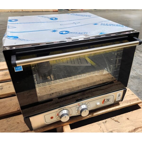 Scratch and Dent Cooking Performance Group COH-T3-A Electric Thermostatic Countertop 3 Tray Half Size Convection Oven with Moisture Injection - 120V, 1650W