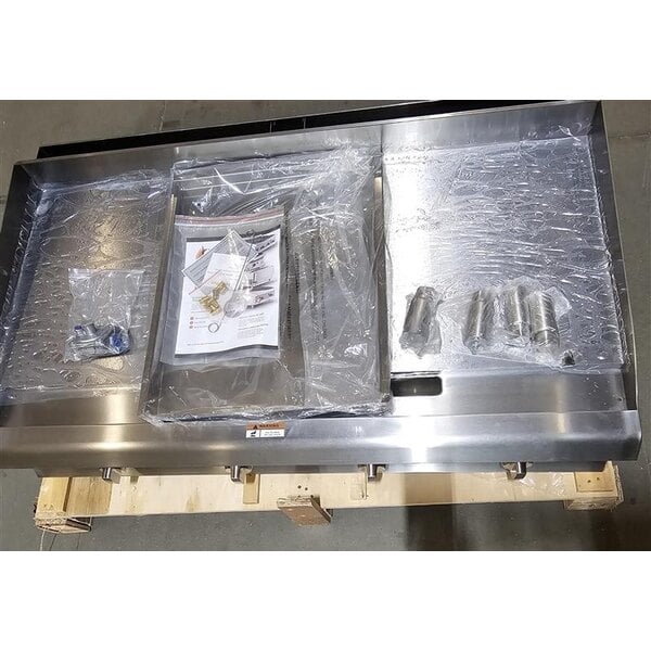 Scratch and Dent Cooking Performance Group GT-CPG-48-NL 48" Gas Countertop Griddle with Flame Failure Protection and Thermostatic Controls - 120,000 BTU