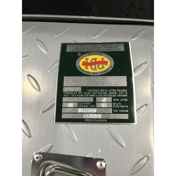 Scratch and Dent Regency 30 lb. 15 GPM Grease Trap with 2" Non-Threaded Connections