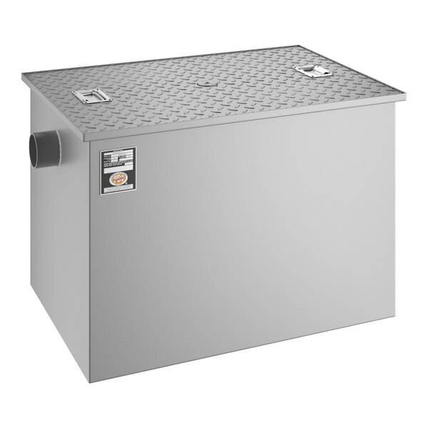 Scratch and Dent Regency 100 lb. 50 GPM Grease Trap with 4" Non-Threaded Connections
