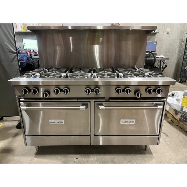 Scratch and Dent Garland G60-10RR Natural Gas 10 Burner 60" Range with Two Standard Ovens - 406,000 BTU