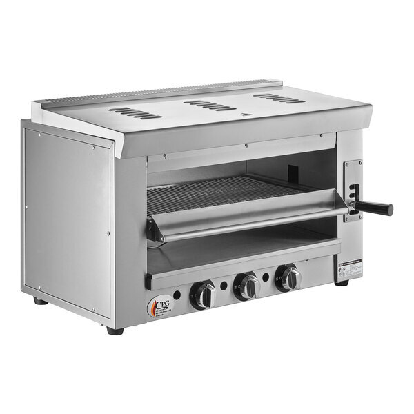 Scratch and Dent Cooking Performance Group S-36-SB-N 34" Natural Gas Infrared Salamander Broiler - 36,000 BTU