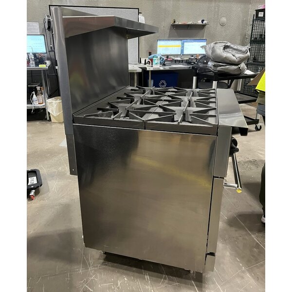 Scratch and Dent Vulcan 36C-6BP Endurance 6 Burner 36" Liquid Propane Range with Convection Oven Base - 215,000 BTU