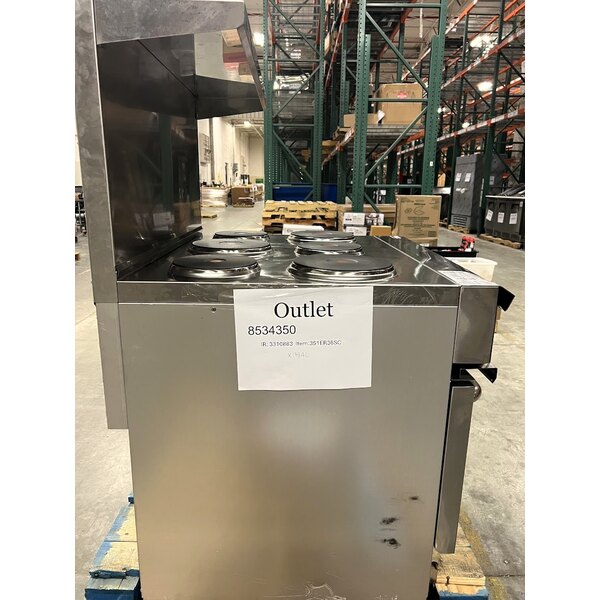 Scratch and Dent Cooking Performance Group ER36-208-3 36" 6-Burner Electric Range with Standard Oven - 208V, 3 Phase