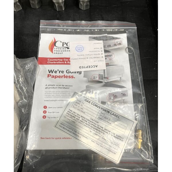 Scratch and Dent Cooking Performance Group CL-CPG-24-NL 24" Gas Countertop Lava Briquette Charbroiler - 80,000 BTU