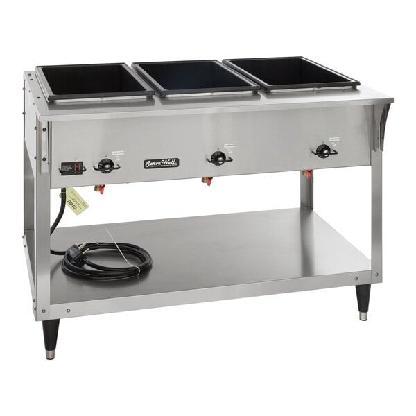 Scratch and Dent Vollrath 38213 ServeWell® SL Electric Three Pan Hot Food Table 120V - Sealed Well