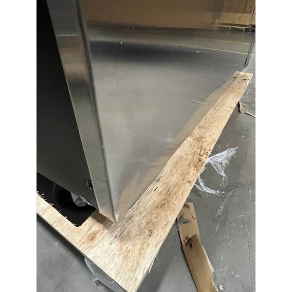 Scratch and Dent Avantco SS-3R-HC 81 5/16" Stainless Steel Solid Door Reach-In Refrigerator