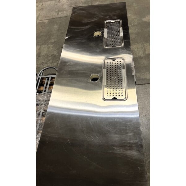 Scratch and Dent Avantco UDD-72-HC (2) Four Tap Shallow Depth Kegerator Beer Dispenser - Black, (3) 1/2 Keg Capacity