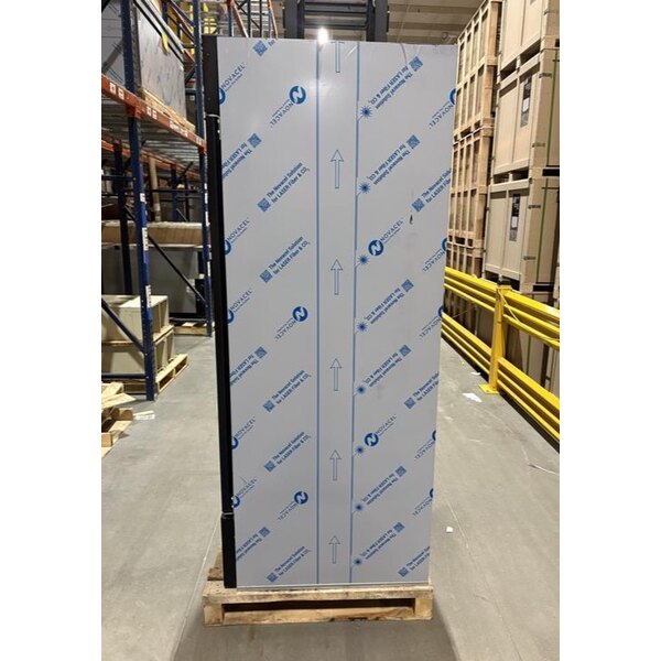 Scratch and Dent Beverage-Air MMF23HC-1-BS MarketMax 27" Black Glass Door Merchandising Freezer with Stainless Steel Interior