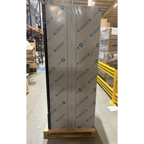 Scratch and Dent Beverage-Air MMF23HC-1-BS MarketMax 27" Black Glass Door Merchandising Freezer with Stainless Steel Interior