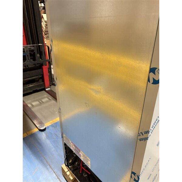 Scratch and Dent Beverage-Air MMF23HC-1-BS MarketMax 27" Black Glass Door Merchandising Freezer with Stainless Steel Interior