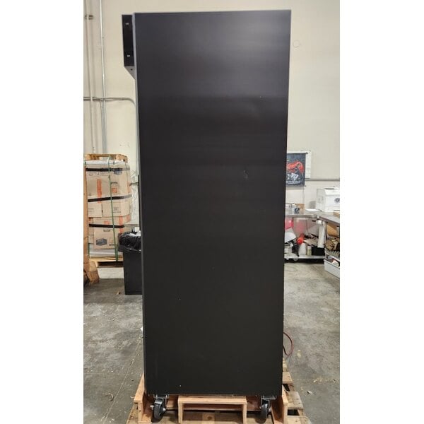 Scratch and Dent Avantco GDS-47-HC 53" Black Customizable Sliding Glass Door Merchandiser Refrigerator with LED Lighting