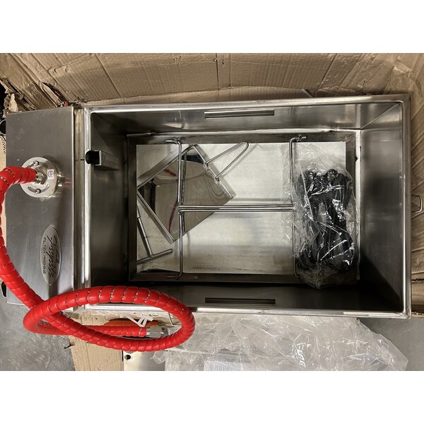 Scratch and Dent Frymate FRYRITE40L 50 lb. Portable Fryer Oil Filter Machine with 1-Way Pump - 120V