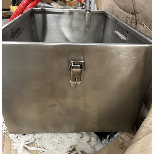 Scratch and Dent Frymate FRYRITE40L 50 lb. Portable Fryer Oil Filter Machine with 1-Way Pump - 120V